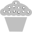 silver cupcake icon