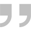 silver double quote serif right icon