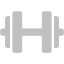 silver dumbbell icon