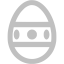 silver easter egg icon