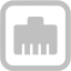 silver ethernet off icon