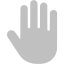 silver hand cursor icon