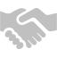 silver handshake icon