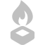 silver hex burner icon