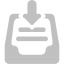 silver inbox icon