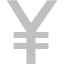 silver japanese yen icon