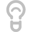 silver light bulb 7 icon