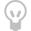 silver light bulb icon