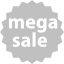 silver mega sale badge icon