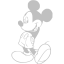 silver mickey mouse 25 icon