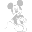 silver mickey mouse 33 icon