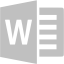 silver microsoft word icon