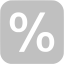 silver percentage icon