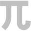 silver pi sign icon