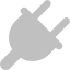 silver plug icon