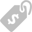 silver price tag icon