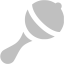 silver rattle icon