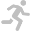 silver running man icon