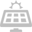 silver solar panel icon