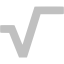 silver square root 2 icon