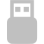 silver usb on icon