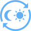 tropical blue 24 hour service icon