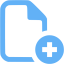 tropical blue add file icon