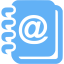 tropical blue address book icon