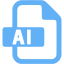 tropical blue adobe ai 2 icon