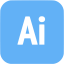 tropical blue adobe ai icon