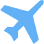 tropical blue airplane 3 icon