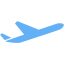 tropical blue airplane 57 icon