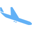 tropical blue airplane 9 icon