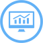 tropical blue analytics 3 icon