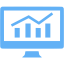 tropical blue analytics icon