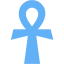 tropical blue ankh icon