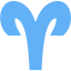 tropical blue aries icon