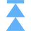 tropical blue arrow 164 icon