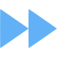 tropical blue arrow 44 icon