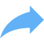 tropical blue arrow 57 icon