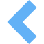 tropical blue arrow 88 icon