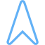 tropical blue arrow up 2 icon