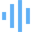 tropical blue audio spectrum icon