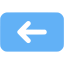 tropical blue backspace icon
