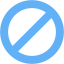 tropical blue ban icon