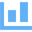 tropical blue bar chart 10 icon