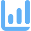 tropical blue bar chart 2 icon