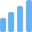 tropical blue bar chart 3 icon