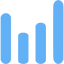 tropical blue bar chart 6 icon