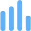 tropical blue bar chart 7 icon